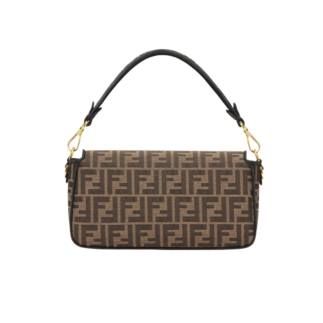 FENDI BAGUETTE JACQUARD FF FABRIC BAG Front Row Style