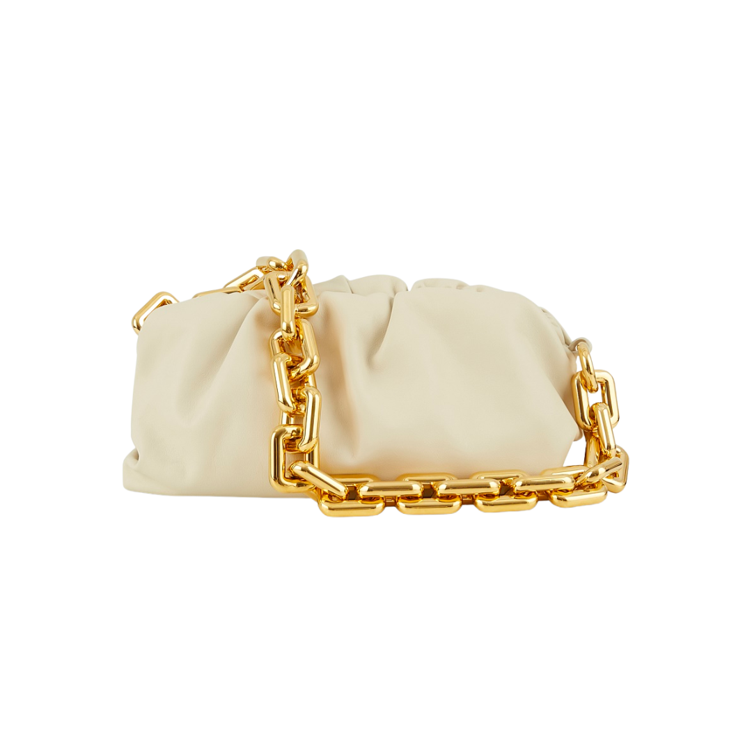 Bottega veneta best sale white clutch