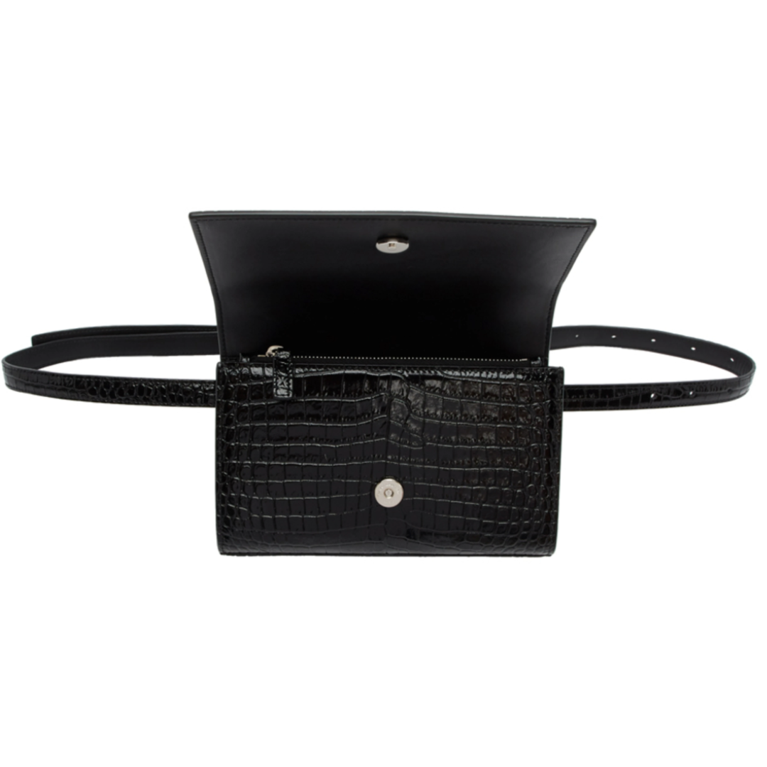 SAINT LAURENT KATE CROCODILE BELT BAG