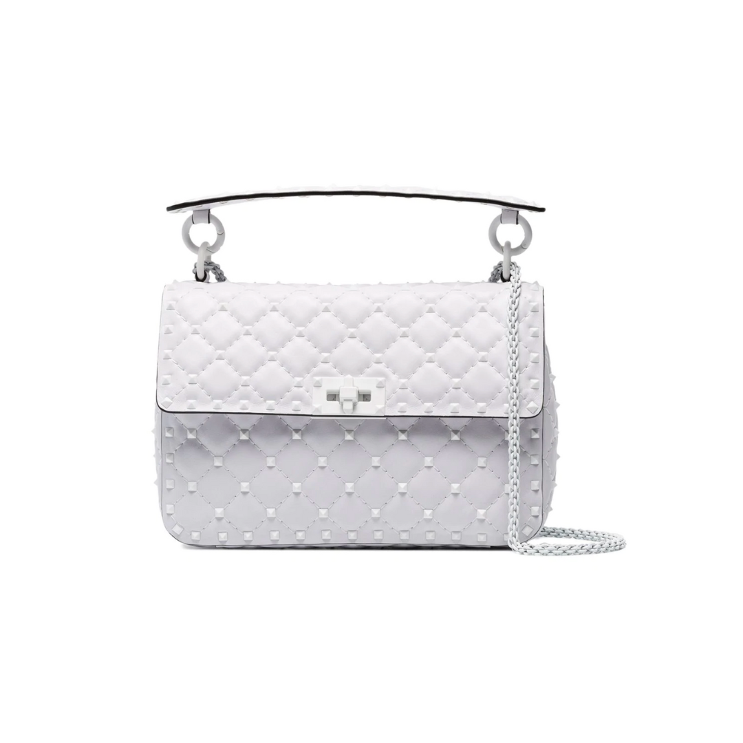 VALENTINO ROCKSTUD SHOULDER BAG (WHITE)