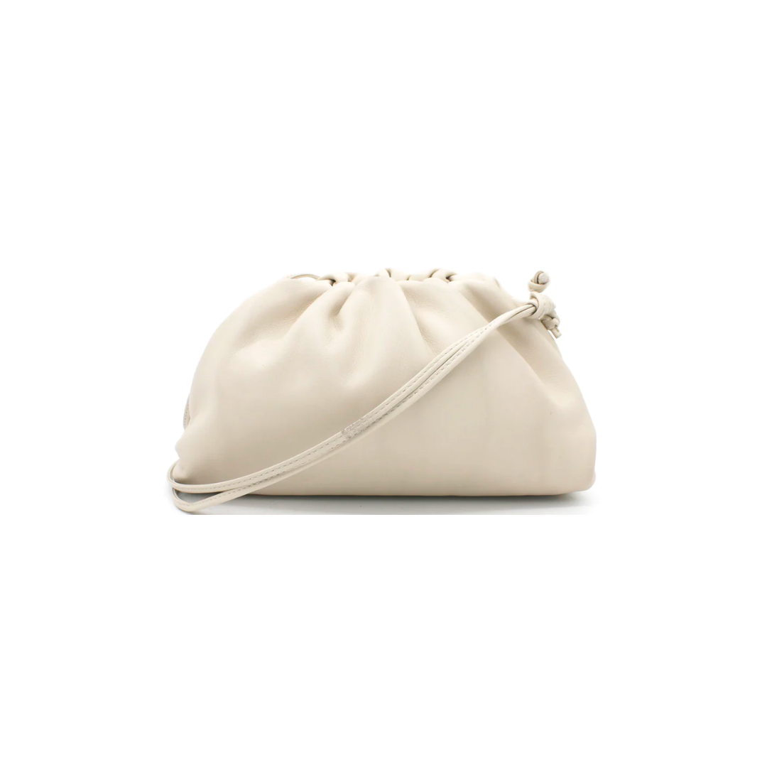 BOTTEGA VENETA MINI LEATHER CLUTCH (WHITE)