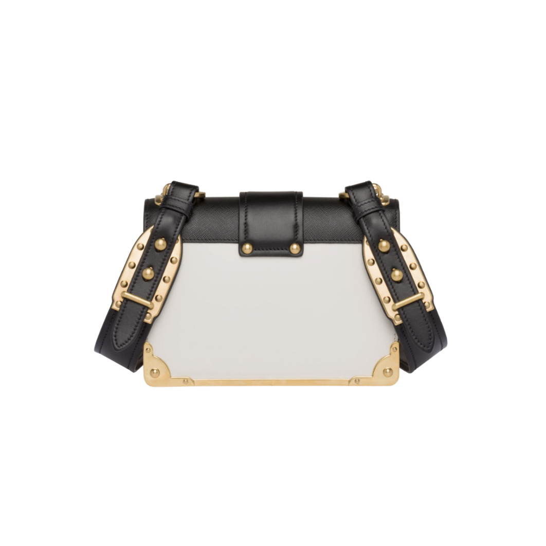 PRADA CAHIER LEATHER SHOULDER BAG