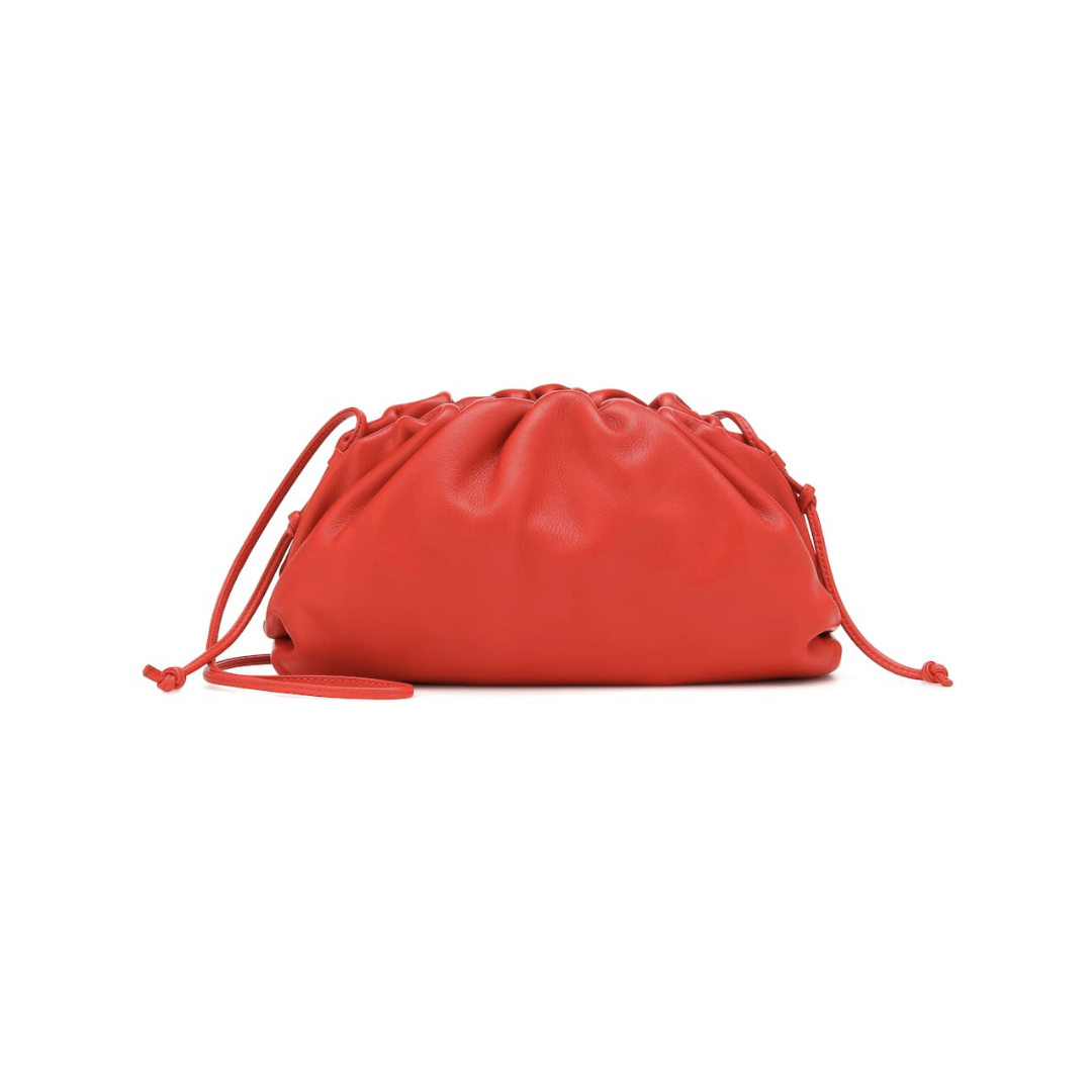 BOTTEGA VENETA MINI LEATHER CLUTCH (RED)