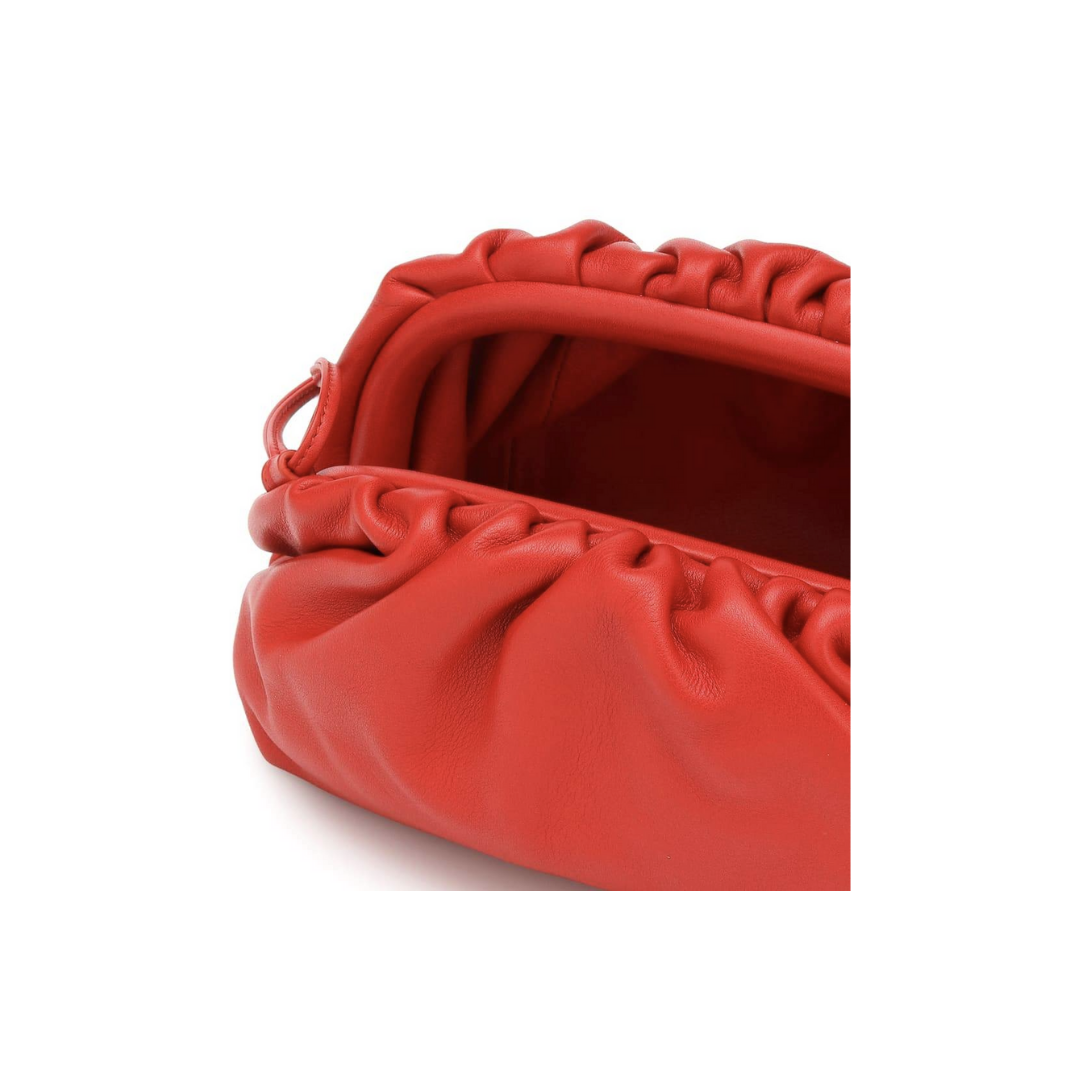 BOTTEGA VENETA MINI LEATHER CLUTCH (RED)