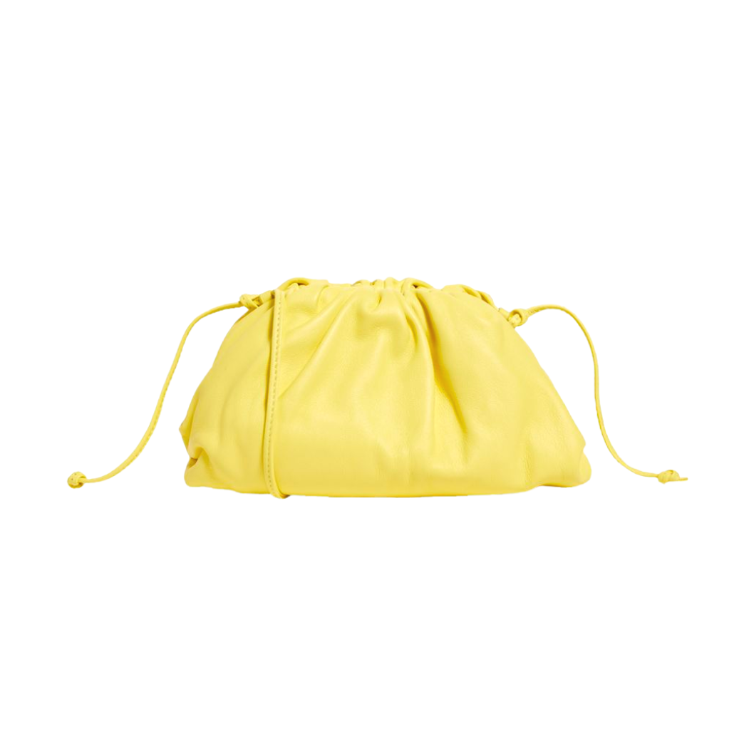 BOTTEGA VENETA MINI LEATHER CLUTCH (YELLOW)