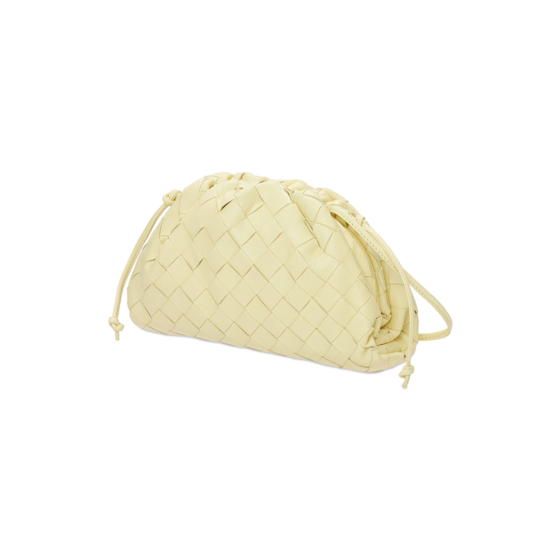 BOTTEGA VENETA MINI WOVEN CLUTCH (BUTTER)