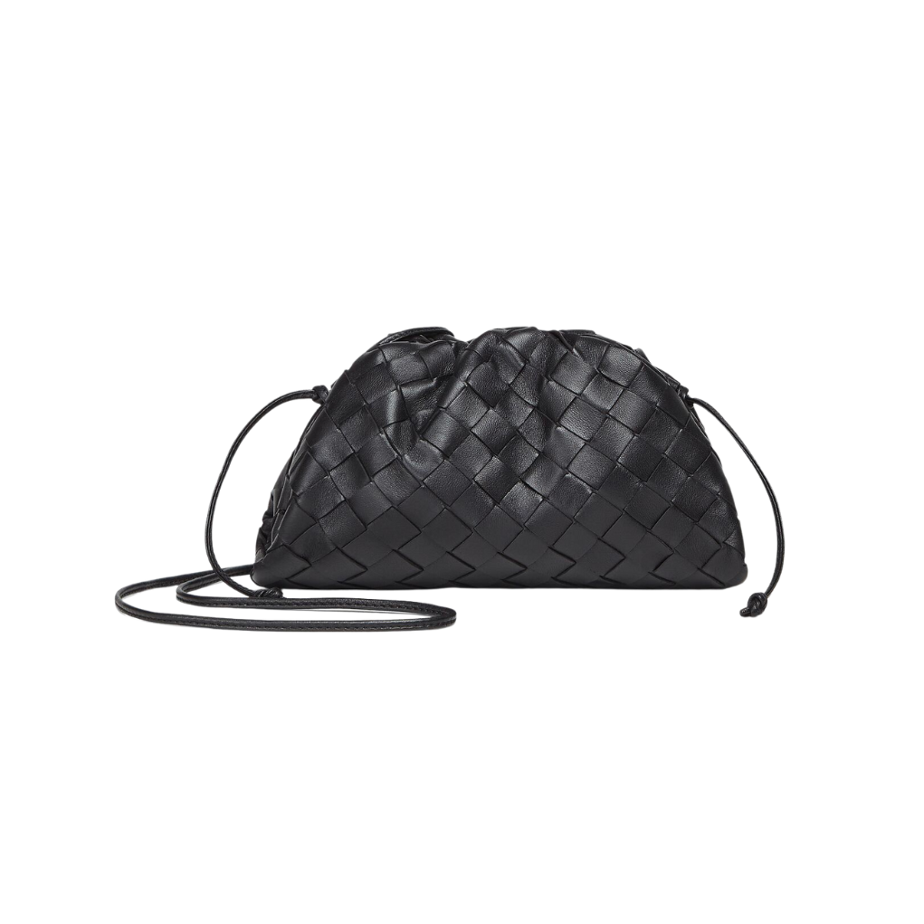 BOTTEGA VENETA MINI WOVEN CLUTCH (BLACK)